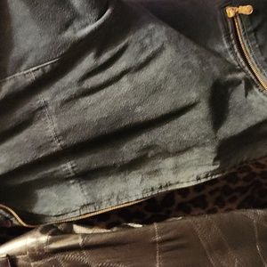Ladies fur lined leather coat